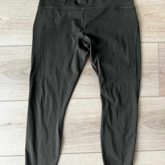 Lululemon Pink and Dark Olive Green Leggings- size 10 - Picture 6 of 11